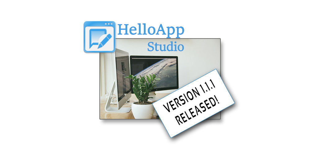 HelloApp Studio version 1.1.1 released