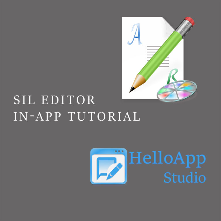 SIL Editor in-app tutorial